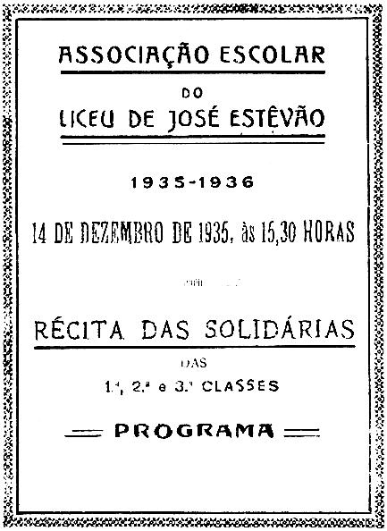 Programa da récita de 1935-36.